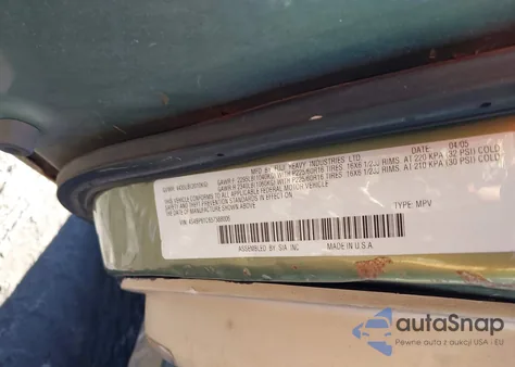 2005 Subaru Outback 2.5I from USA, damaged, VIN 4S4BP61C657388006